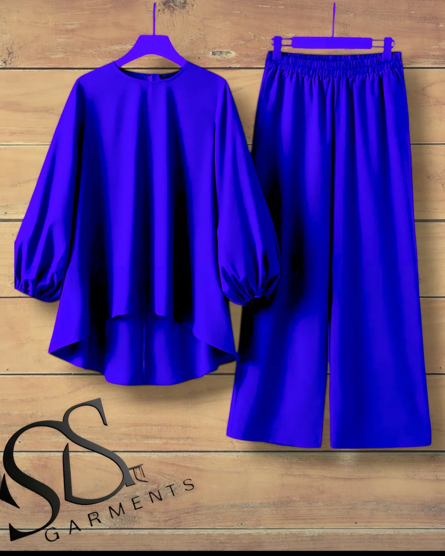 womens coord set in royal blue colour