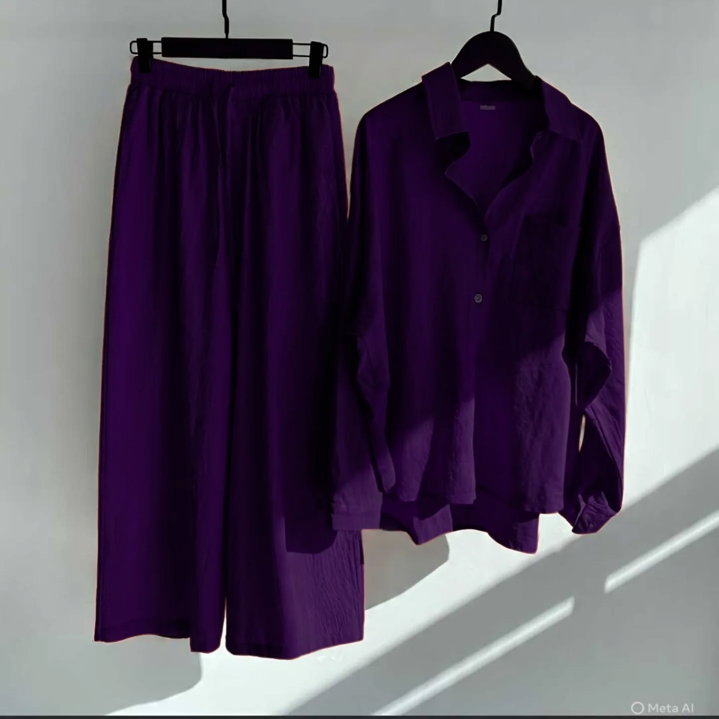 co ord set for women  in purple   colour