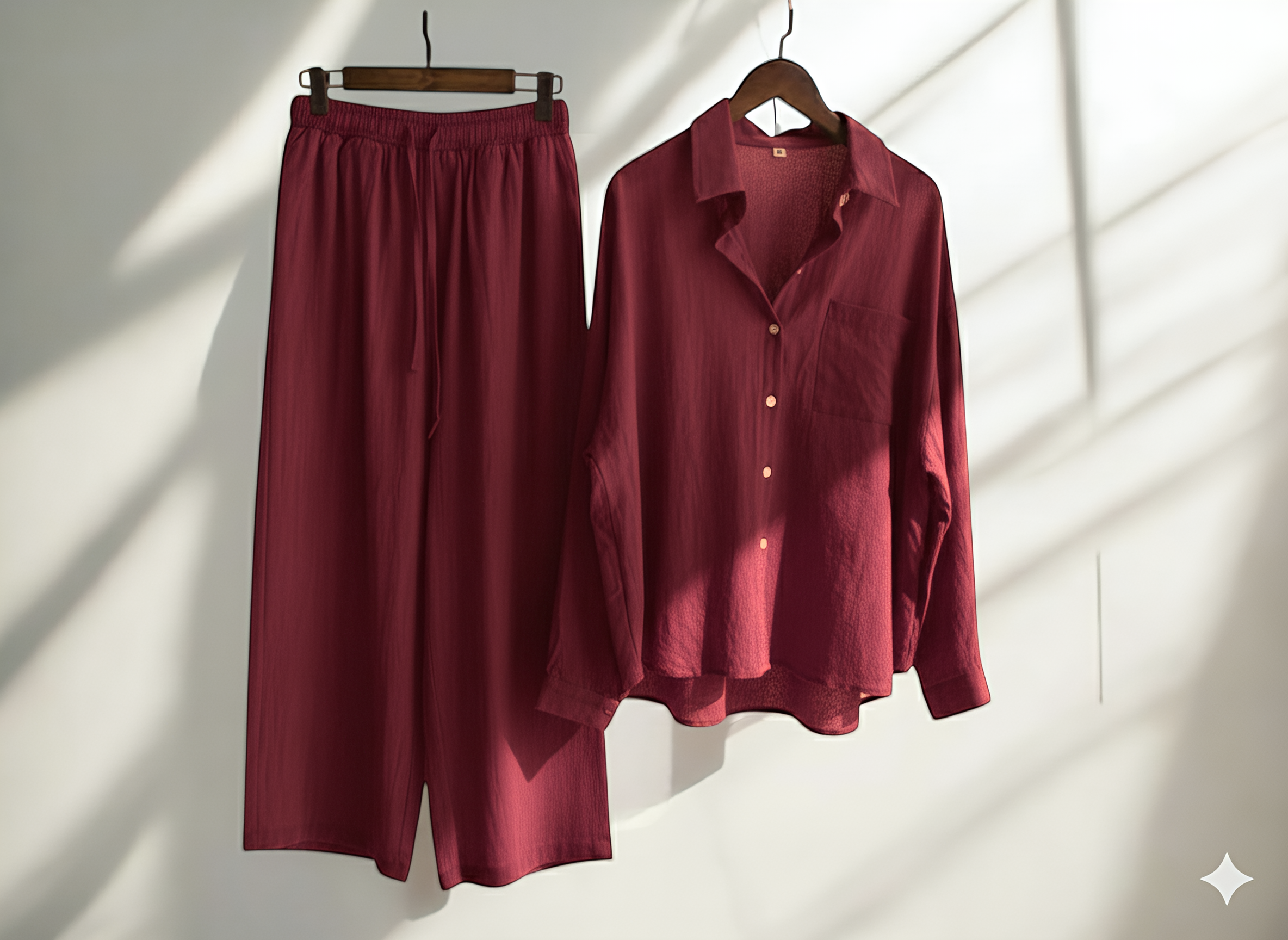 Women's Coord Sets ( Button down shirt with lose trouser)