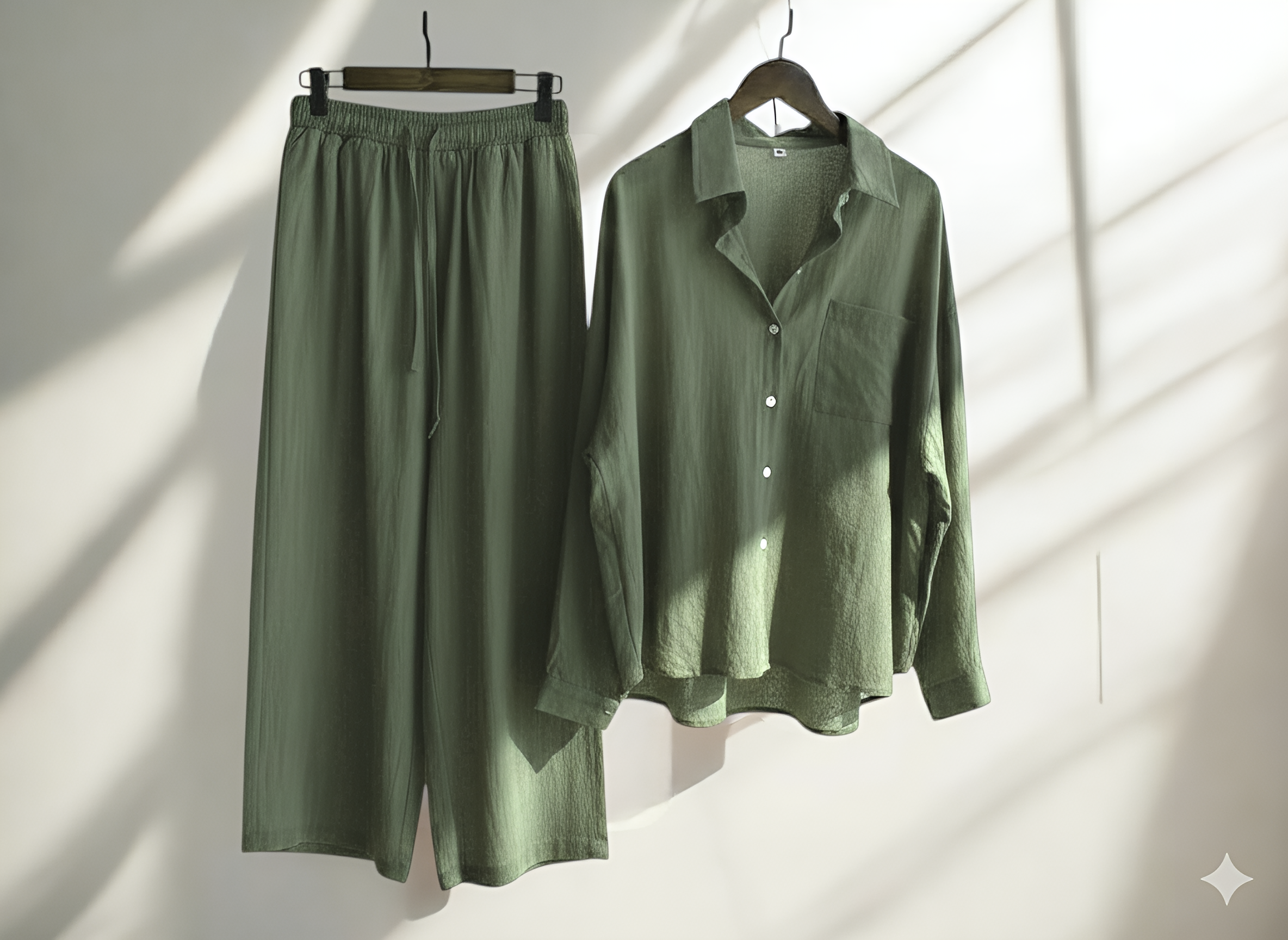 Women's Coord Sets ( Button down shirt with lose trouser)